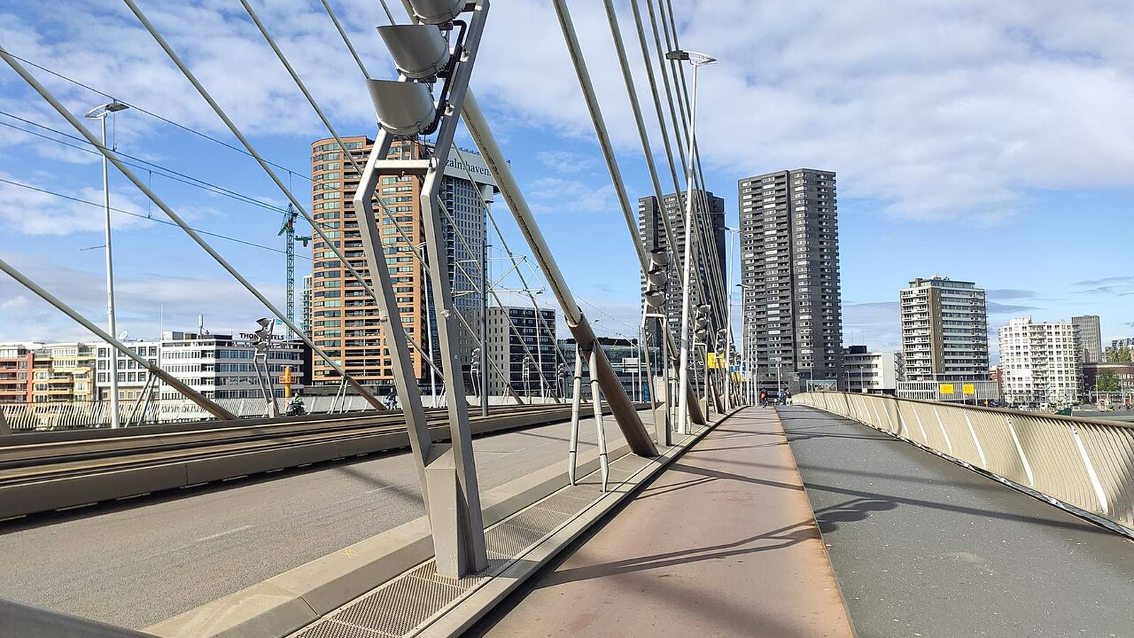 Rotterdam waterfront viewed from Erasmusbrug