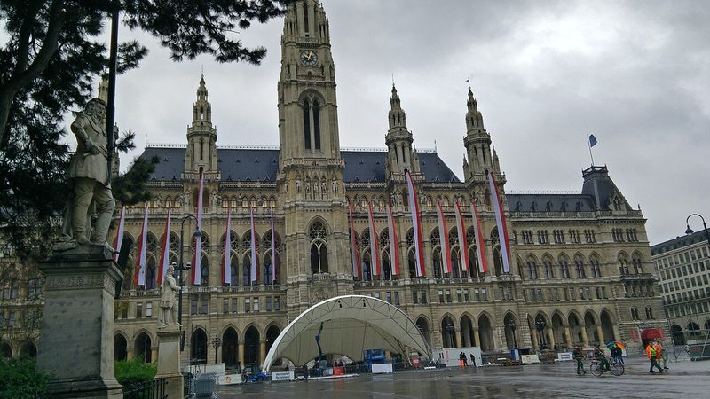 Entrance of Vienna city hall